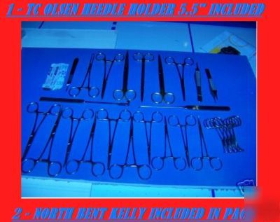 3 veterinary feline spay pack general surgery set 44 