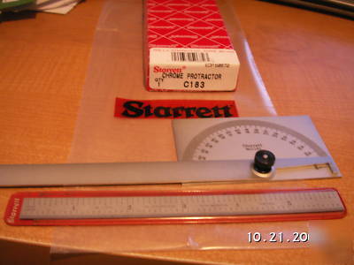 New starrett protractor C183 & bonus rule C616R-6 