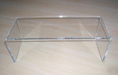Perspex acrylic display cabinet stand riser 4MM shelf