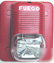 System sensor P241575F red wall horn strobe 15CD 24V 