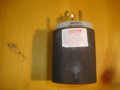 Hubbell HBL9977C plug 20A 125/250V 3-pole non-grounding