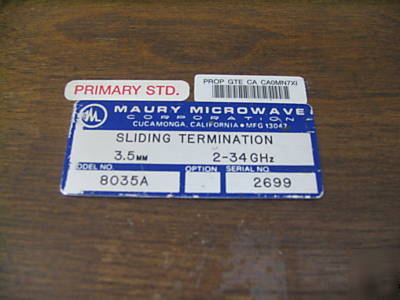 Maury microwave 8035A 2GHZ - 34GHZ sliding termination
