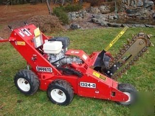 Barreto 1324-D4 4WD walk behind trencher backhoe 291HR