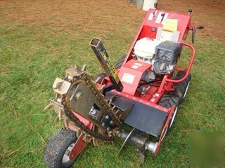 Barreto 1324-D4 4WD walk behind trencher backhoe 291HR