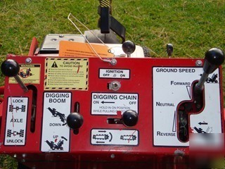 Barreto 1324-D4 4WD walk behind trencher backhoe 291HR