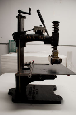 Kwikprint model 86 hot / foil / emboss stamping machine