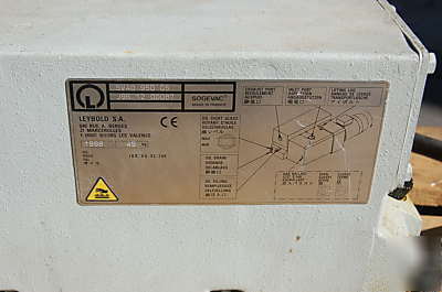 Leybold SV40 sogevac rotary vane PUMP1 stage 33CFM guar
