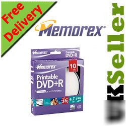 Memorex dvd+r dvd +r 4.7GB 4.7 gb 16X 10 pack spindle