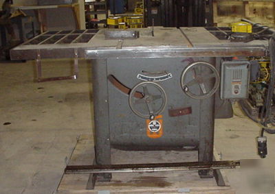 Walker turner tilting arbor table saw 5 hp 3 phase