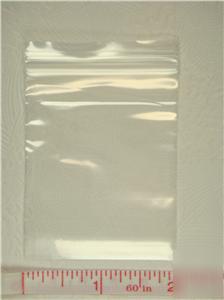 100 pcs clear plastic bag ziplock 2X2,8