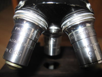 Bausch & lomb microscope in wood case