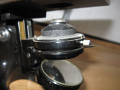 Bausch & lomb microscope in wood case