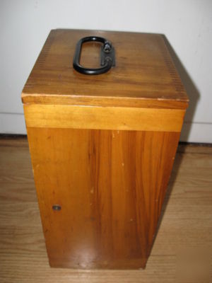 Bausch & lomb microscope in wood case