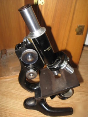 Bausch & lomb microscope in wood case