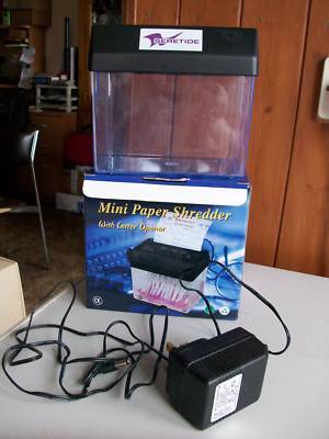 Mini paper shredder with letter opener mains adaptor gc