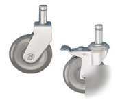 Stem caster w/donut bumper-swivel 2 w/br 2 ri