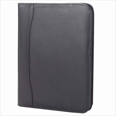 Quinley zip padfolio in black customize: yes