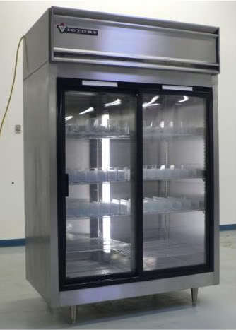 Victory 2 door pass thru reach in refrigerator cooler 