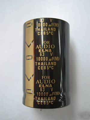 2X elna capacitor for audio series 63V 10000UF diy amp