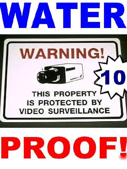 New 10 spy home cctv security camera warning stickers 
