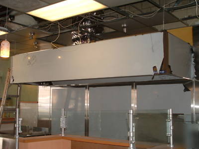 4X10 commercial hood ul type 1 package with motors 