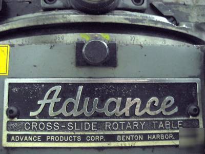Advance cross slide rotary table 11