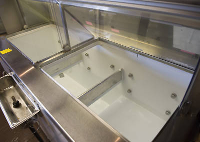 Carrier refrigeration glass raised top dipping cabinet