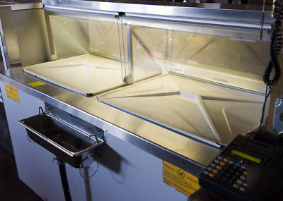 Carrier refrigeration glass raised top dipping cabinet