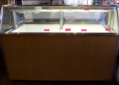 Carrier refrigeration glass raised top dipping cabinet