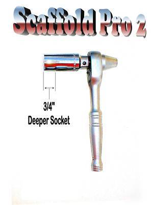 Extra deep socket scaffold ratchet wrench 