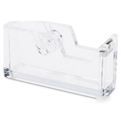 New clear acrylic tape dispenser, holds tape roll up...