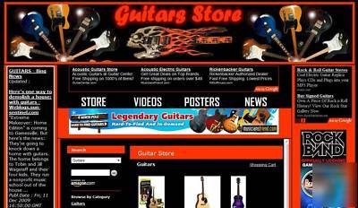 Guitar store turnkey website with free hosting for life