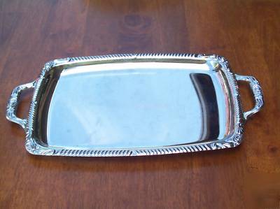 Stainless serving or display tray