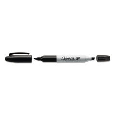 Super twin tip marker,permanent,fine/chisel tip,black, 