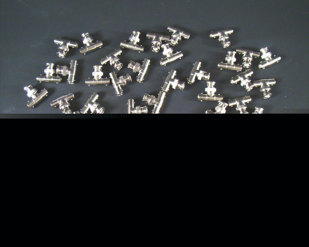 Pasternack coax rf tee adapter f/m/f gold contact 