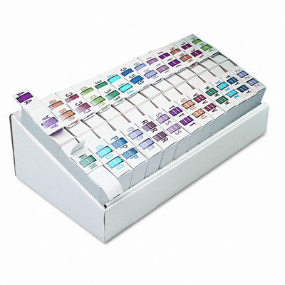 A-z bar-style end tab labels 26 rolls 500 /desk display