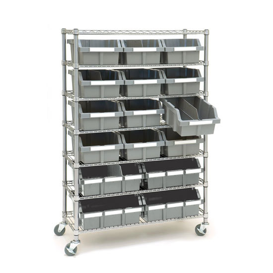 Industrial storage bin rack steel wire shelving/shelves