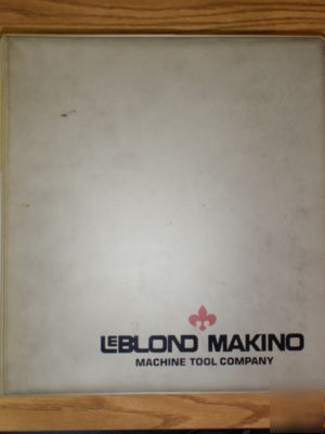 Leblond makino FNC106 86 125L-A20 programming manual