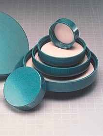 Qorpak green thermoset screw caps, fluoropolymer resin