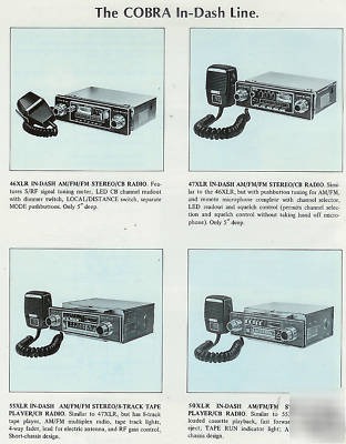 Cobra 55XLR cb 55 xlr radio am/fm 8 track very rare