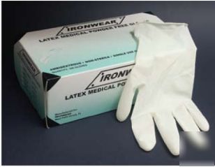 New ** 1000 latex powder medical exam gloves s m l xl
