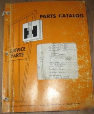 Ih B275 tractor parts catalog