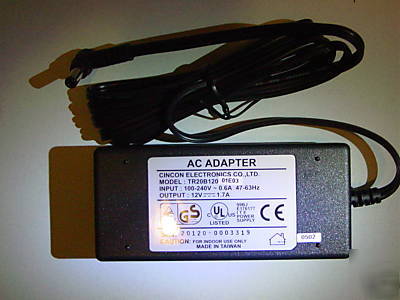 New 12V dc 1.7A switching power supply 100-240 vac 