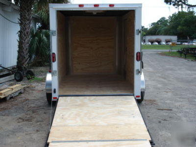 New 6 x 12 6X12 new enclosed cargo trailer w/ramp 
