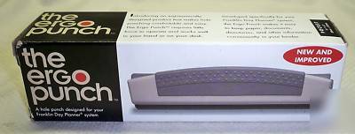 The ergo punch compact 6 hole day planner paper punch