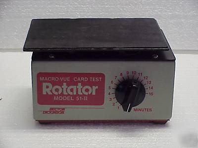 Becton dickinson macro-vuecard test rotator model 51-ii