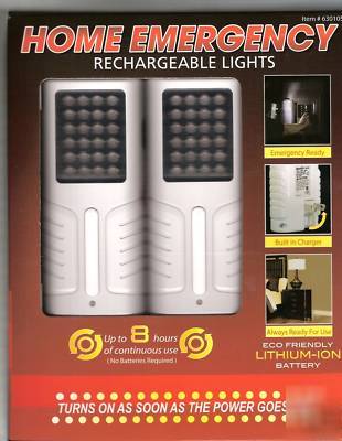 Home emergency rechargeable lights - 2 pack
