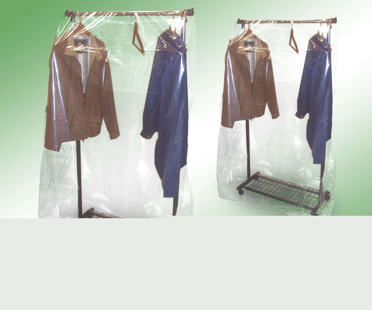 New 2 two clear clothes / garment rack cover bag closet