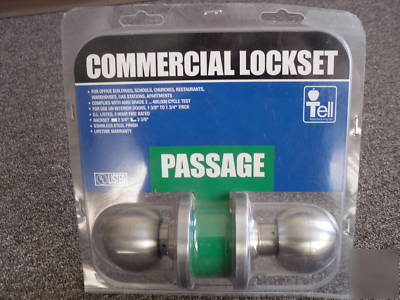 New tell commercial lockset -passage- stainleâ€‹ss steel 