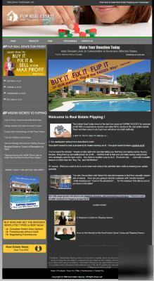 Stunning flash realty flipping website business - hot 